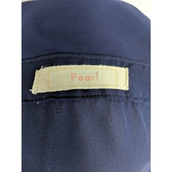 ❗ Last Chance ❗ Sheer Blue Button Up Studded Top - Picture 4 of 5